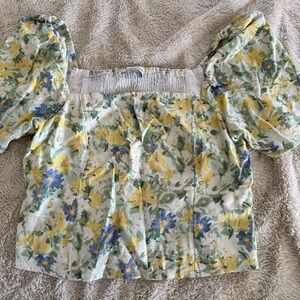 Abercrombie & Fitch Floral Smocked Top